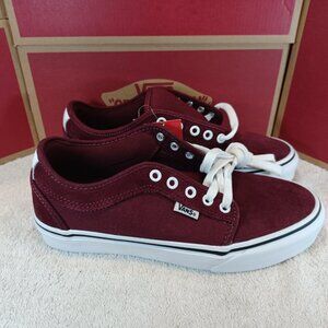 Vans Men's 7/Women's 8.5 Skate Chukka Low Pro Port Wine/White VN000NKA2PV